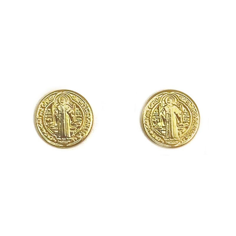 ANDREA - Aros San Benito 8mm Enchapado Oro 18K