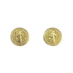 ANDREA - Aros San Benito 8mm Enchapado Oro 18K