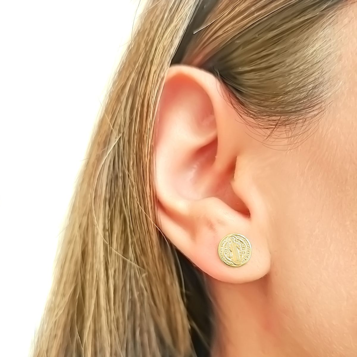 COGGIOLA - Aros San Benito 8mm Enchapado Oro 18K