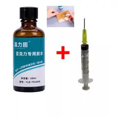 GENERICO - Pegamento Para Acrílico 50ml Adhesivo Transparente Plexiglás