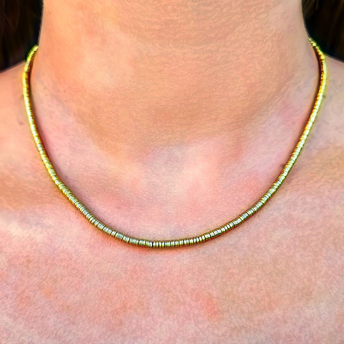 COGGIOLA - Collar Mostacilla Enchapado Oro 18K