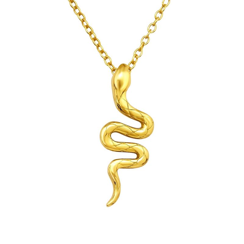 ZAZU - Collar Mini Serpiente Bañado en Oro