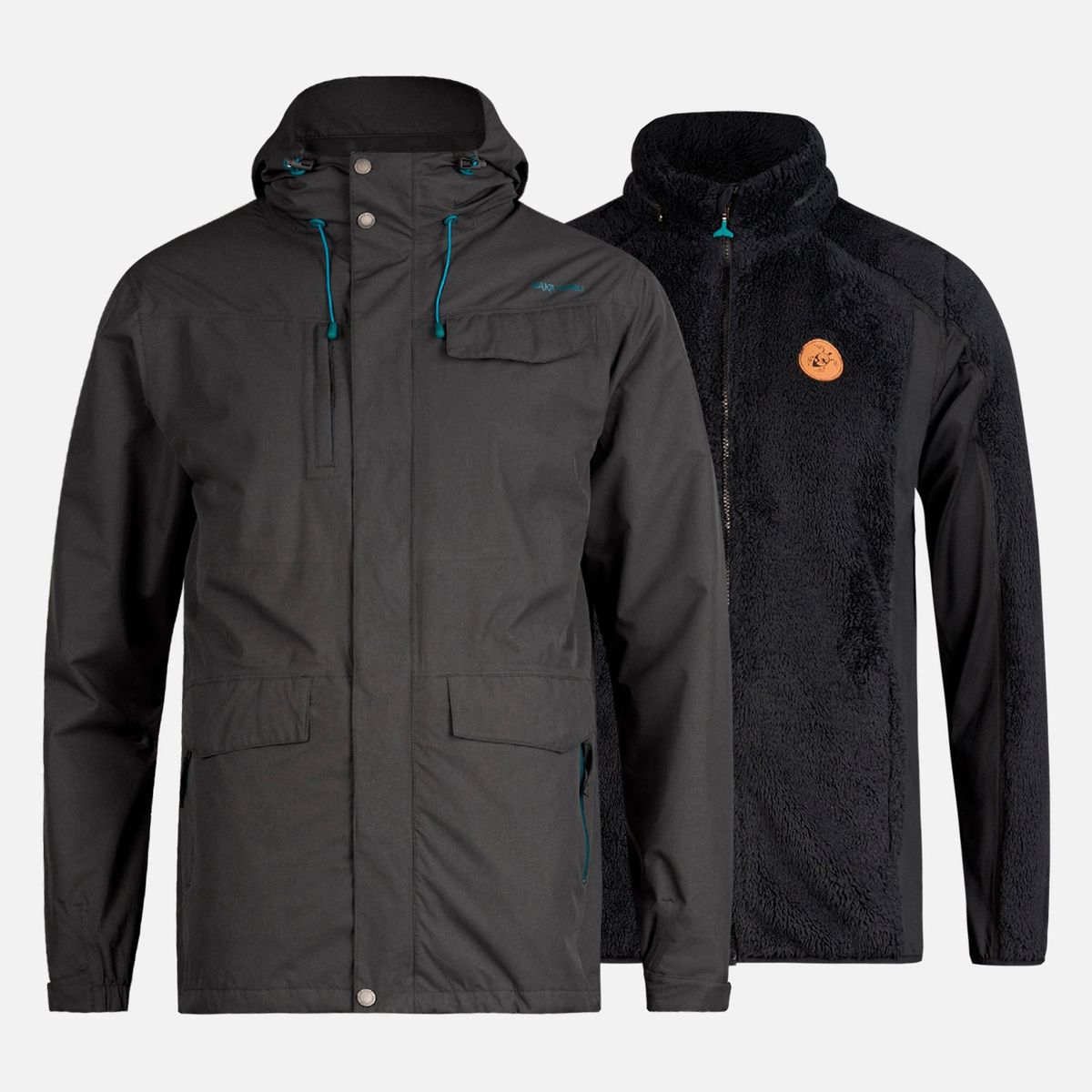 HAKA HONU - Chaqueta Hombre Kilperry Negro Haka Honu