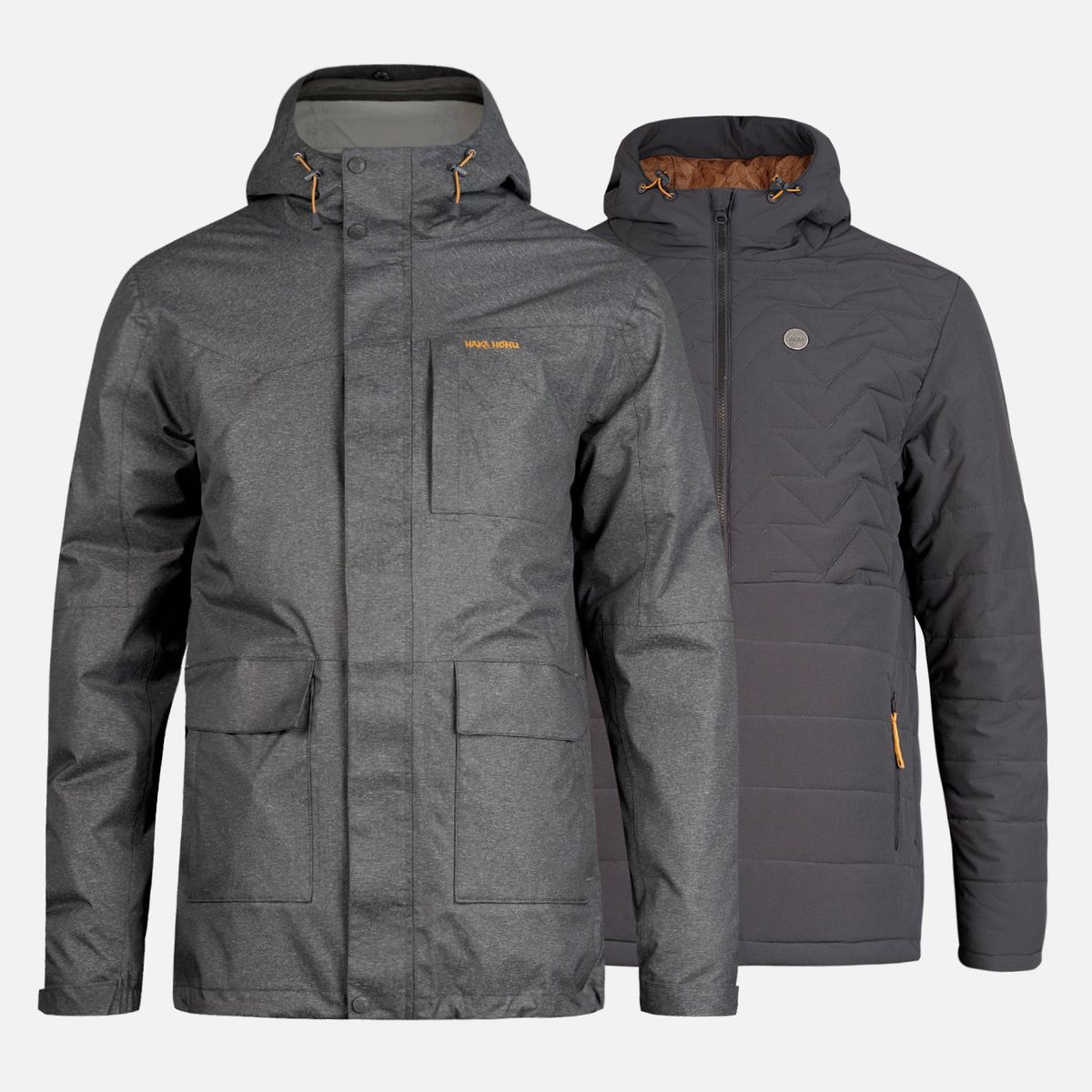 HAKA HONU - Chaqueta Hombre Perro Guapo Negro Haka Honu