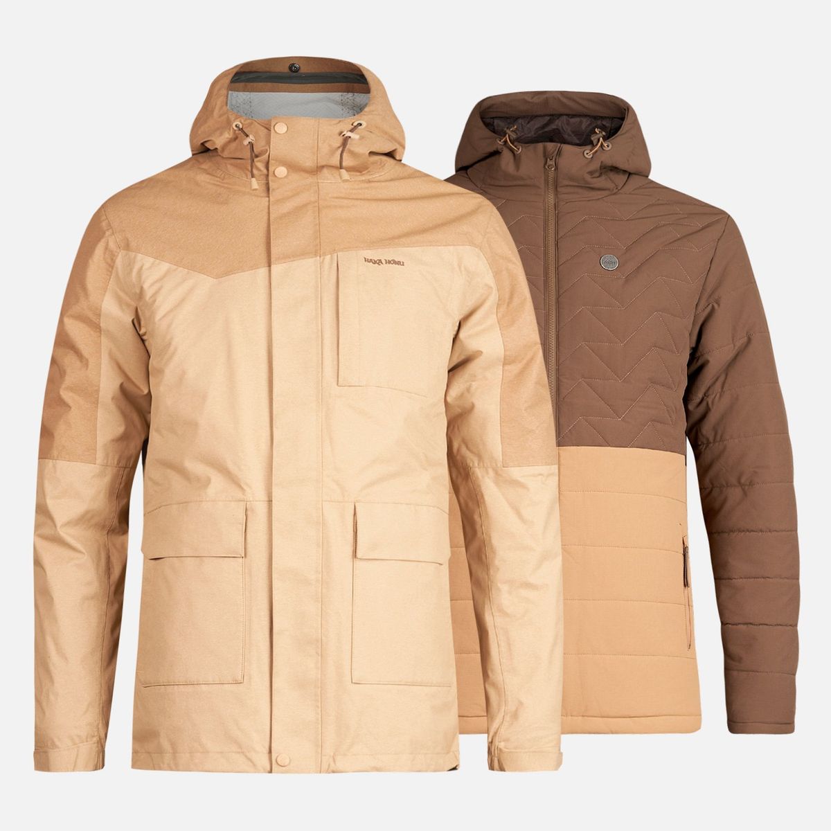 HAKA HONU - Chaqueta Hombre Perro Guapo Camel Haka Honu