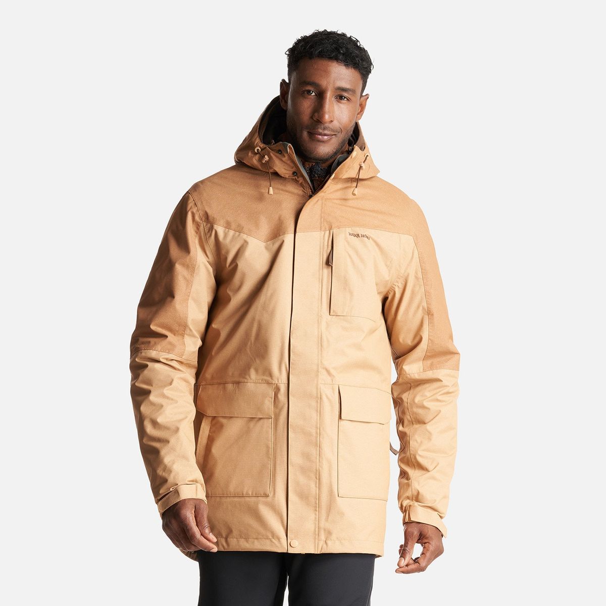 HAKA HONU - Chaqueta Hombre Perro Guapo Camel Haka Honu