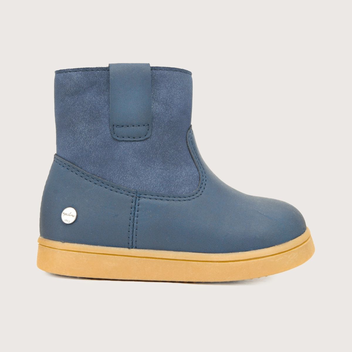 OPALINE - Bootie de niña vaquera brillo con cierre azul (20 a 29)