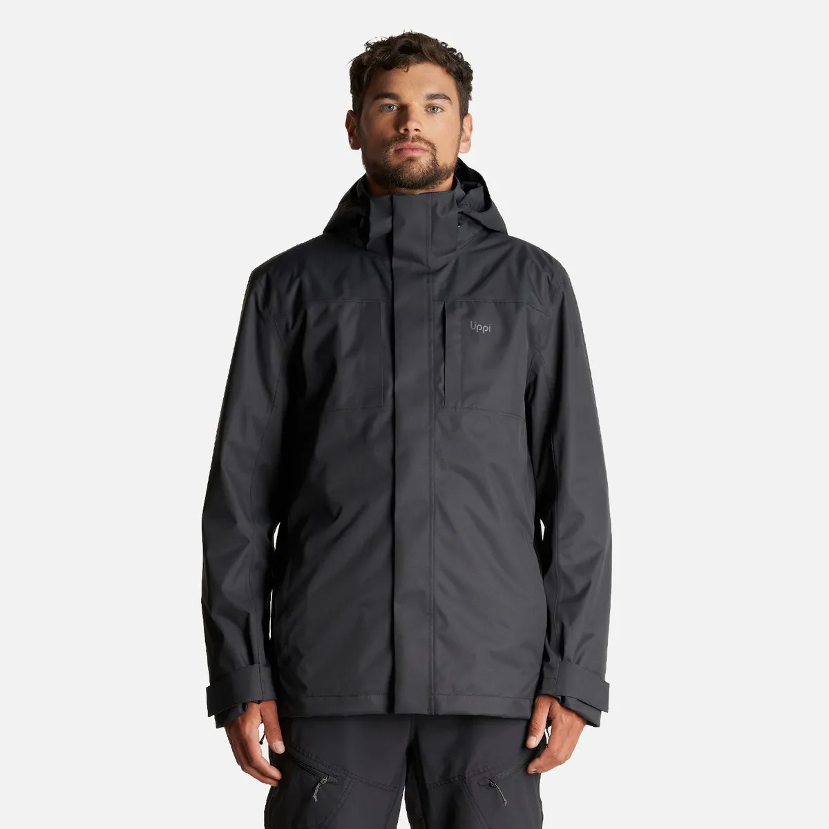 LIPPI - Chaqueta Hombre Tres Cruces Fusion-3 Hoody Jacket Negro Lippi