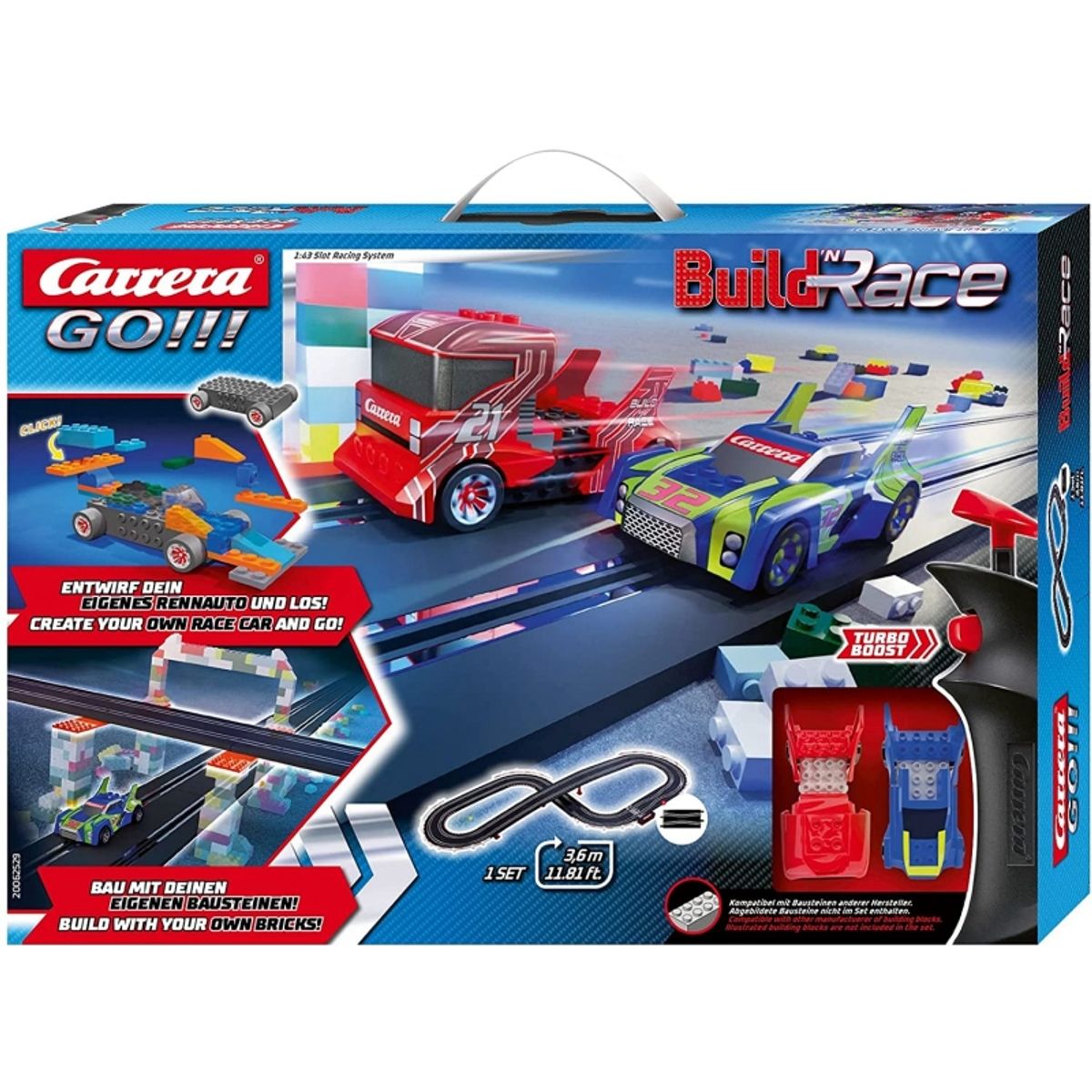 CARRERA - CARRERA 20062529 BUILD N RACE RACING SET 3.6 11.8 FT 1-43