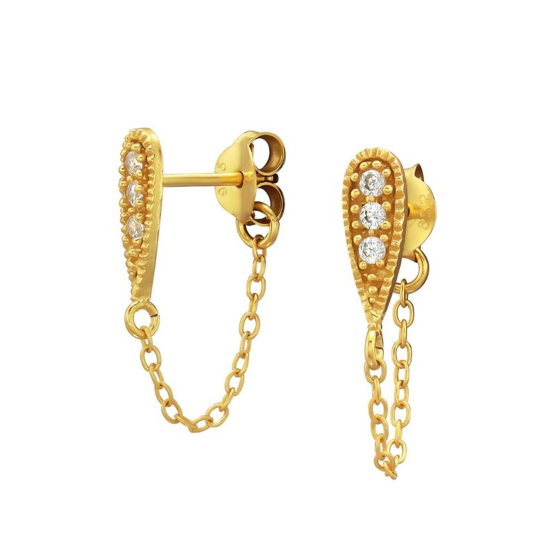 ZAZU - Aros Vintage de plata bañada en oro - Joyas Zazü