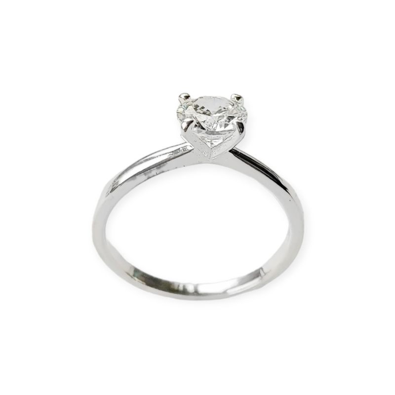 ANDREA COGGIOLA JOYAS - Anillo Solitario Plata Fina 925