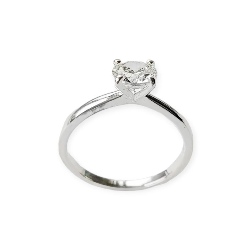 ANDREA COGGIOLA JOYAS - Anillo Solitario Plata Fina 925