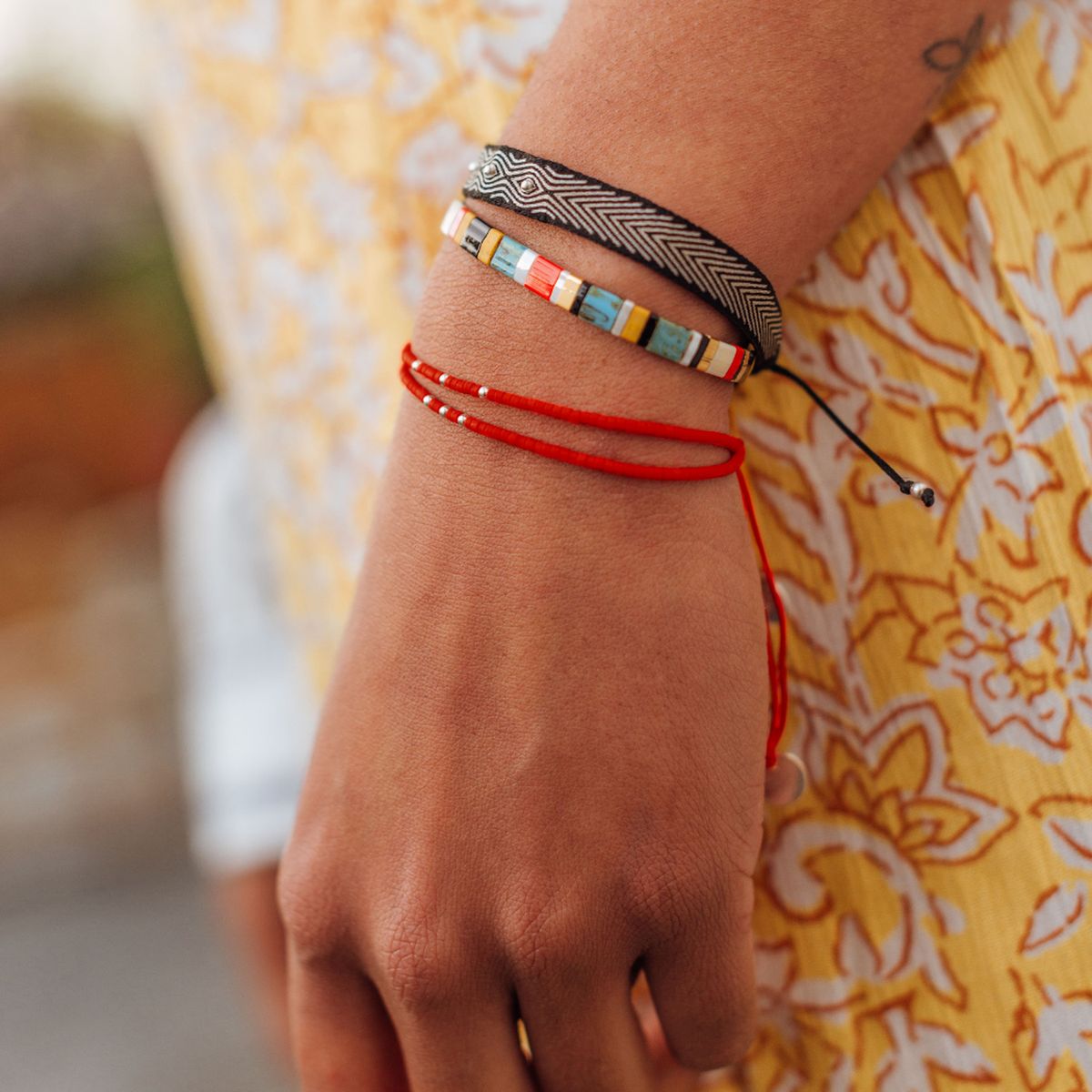 ZAZU - Pulsera Doble Roja - Joyas Zazü