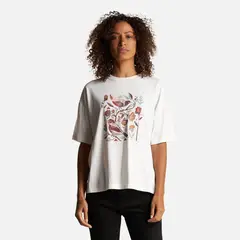 HAKA HONU - Polera Mujer Gorrión Print Blanco