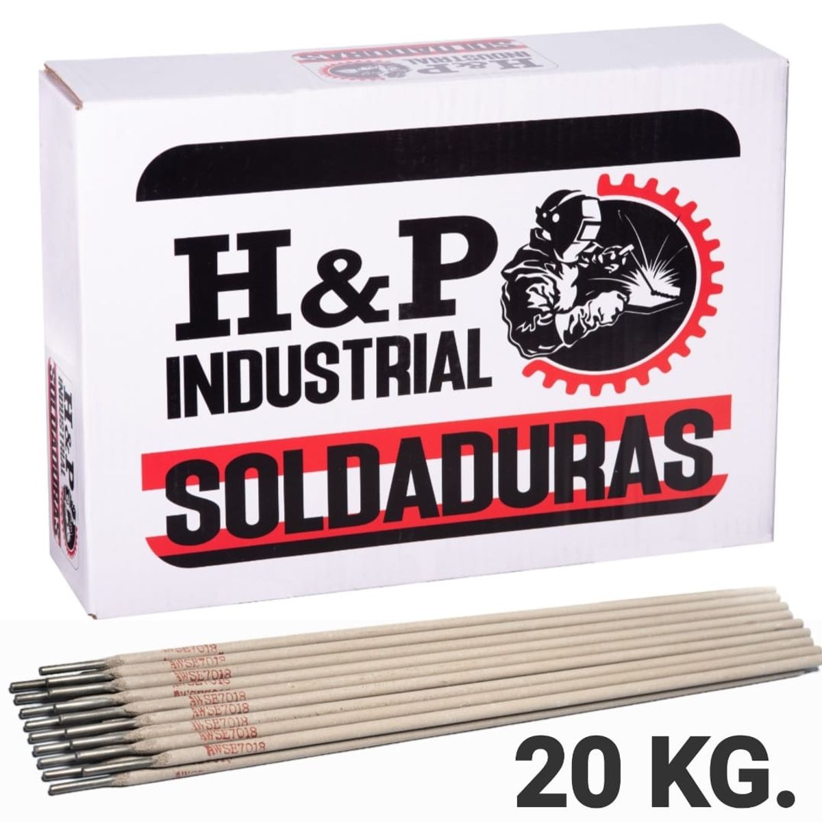 H AND P INDUSTRIAL SOLDADURAS - Electrodo Soldadura 7018 3/32" Caja 20 Kilos H&P