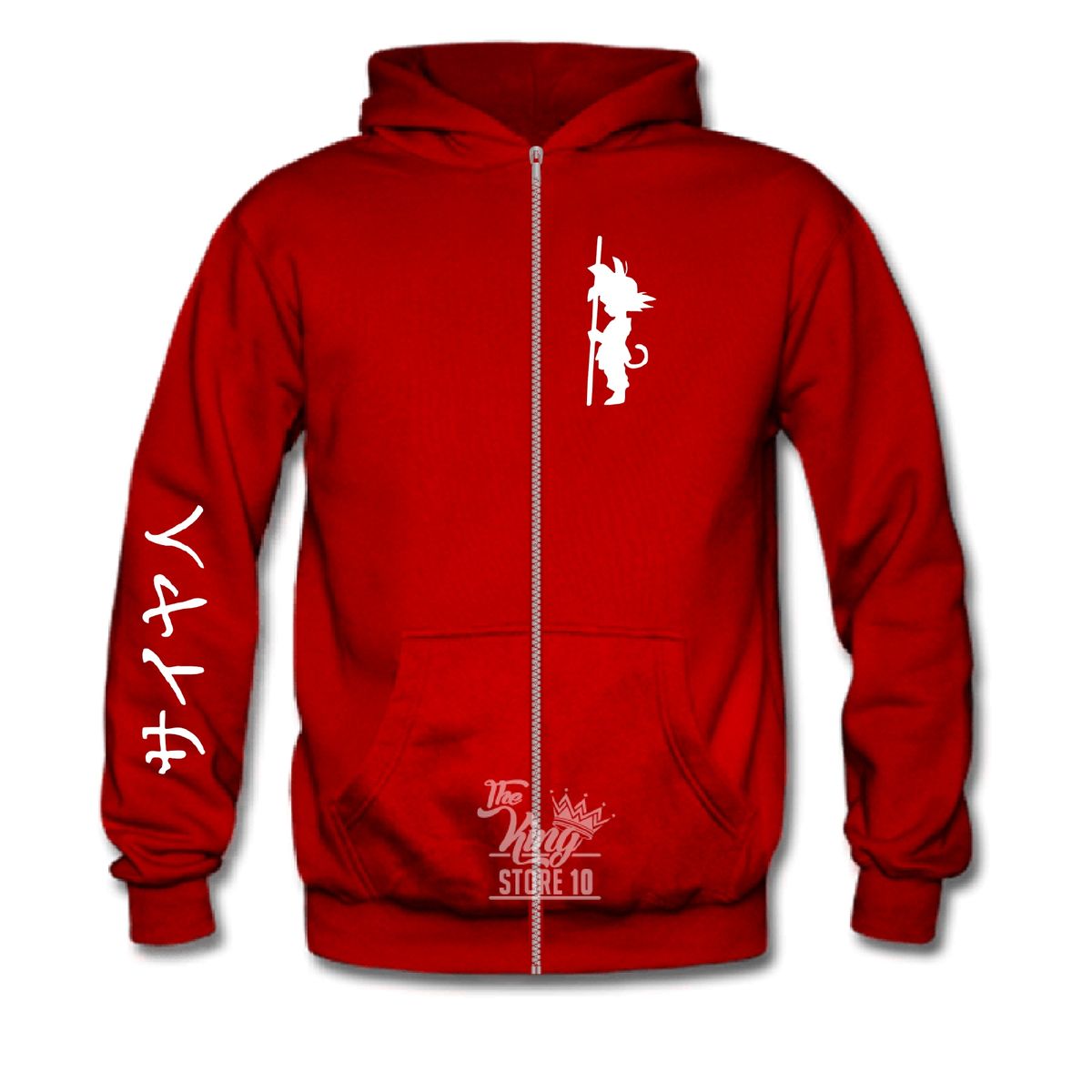 GENERICO - Poleron Con Cierre Goku Kid Esfera Dragon Ball Silueta Anime