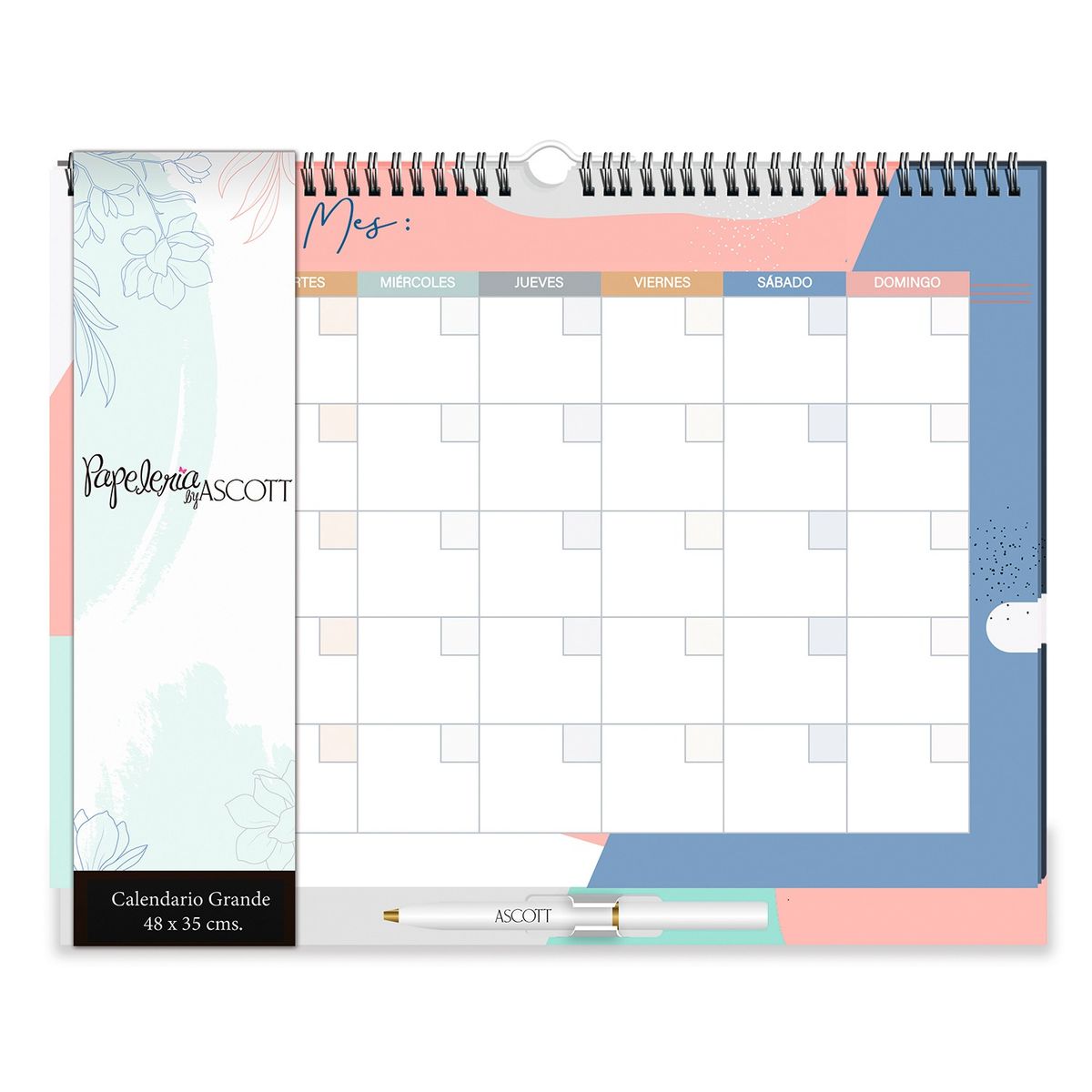 ASCOTT - Calendario Agenda Mensual Con Lapiz Ascott 20hj 48x35cm