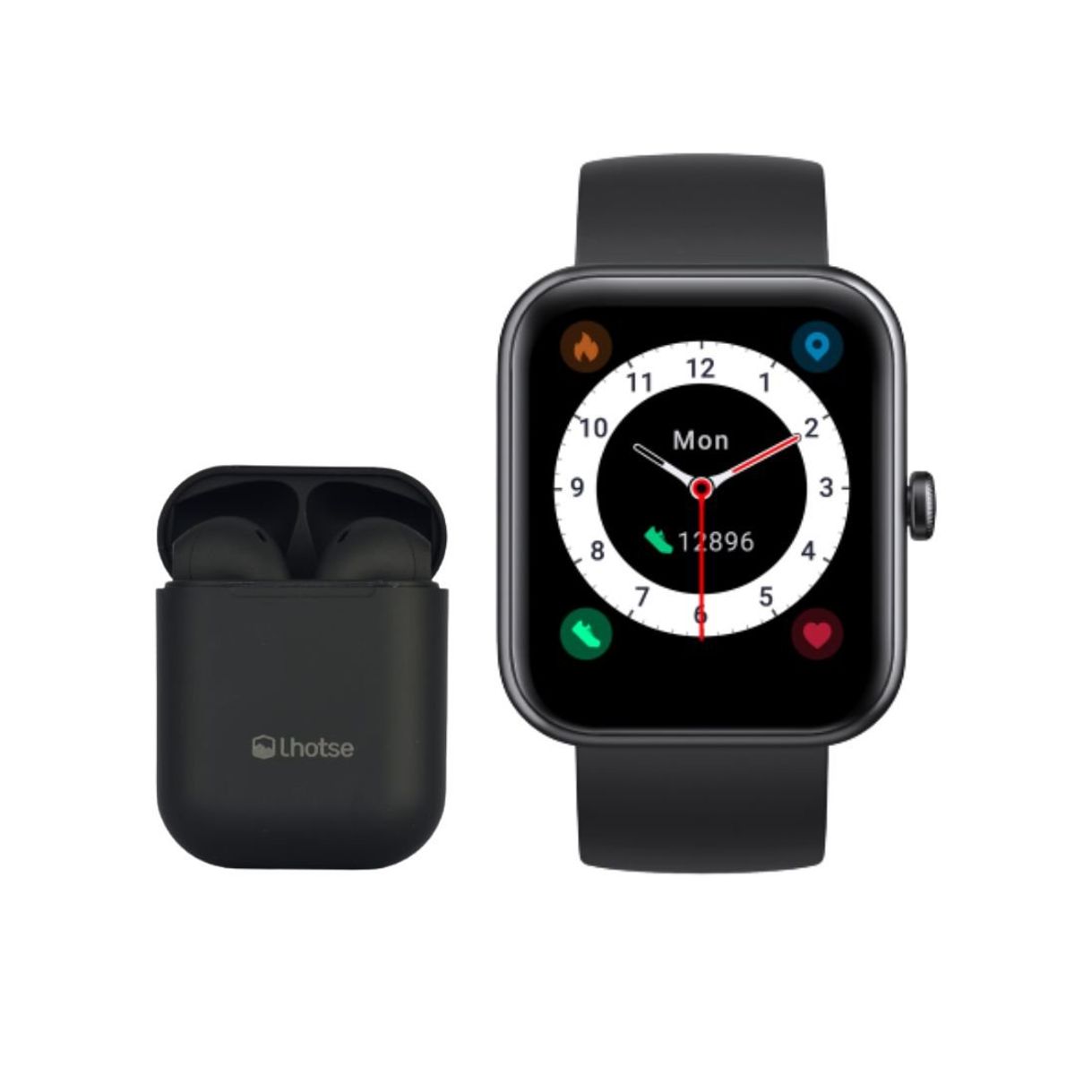 LHOTSE - Pack Smartwatch Lhotse Live 206 42mm Black + Audifono RM12