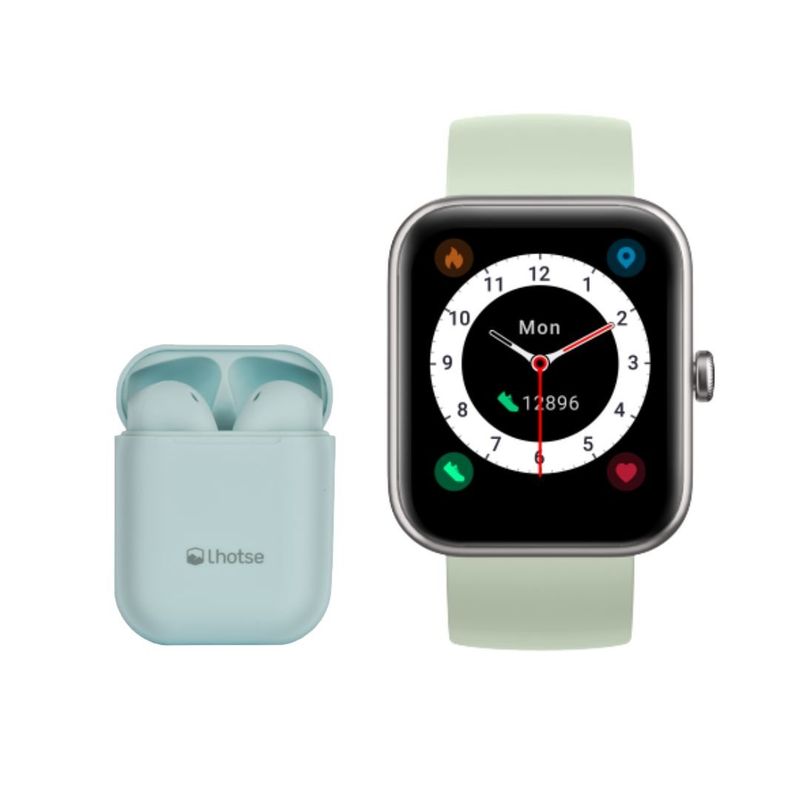 LHOTSE - Pack Smartwatch Lhotse Live 206 42mm Green + Audifono RM12