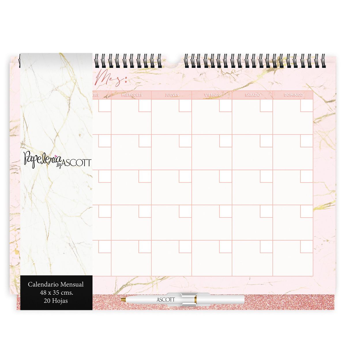 ASCOTT - Calendario Agenda Mensual Clapiz Ascott 20hj 48x35cm