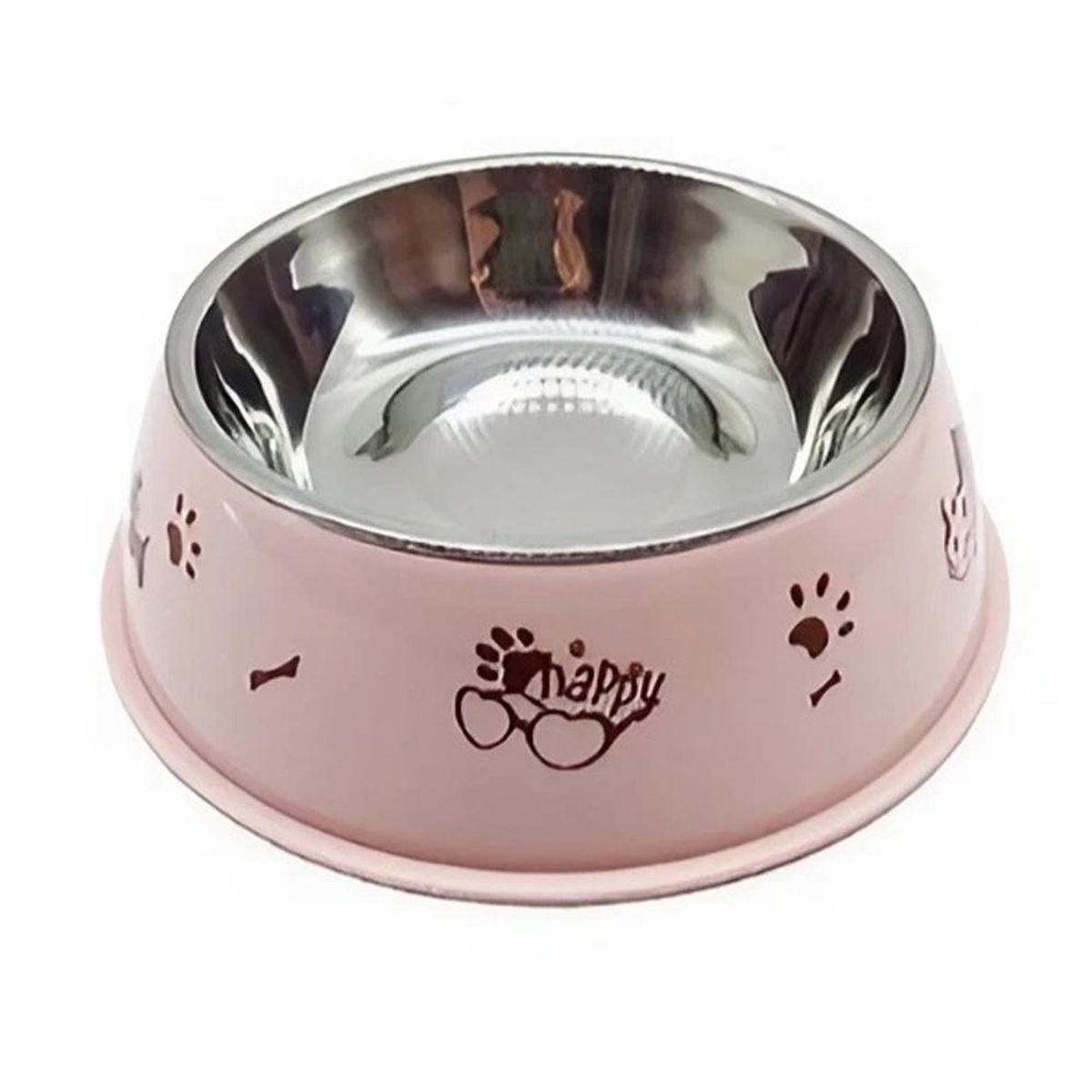 GENERICO - Plato Comedero Acero Inoxidable Perro Gato 14cm Rosado…