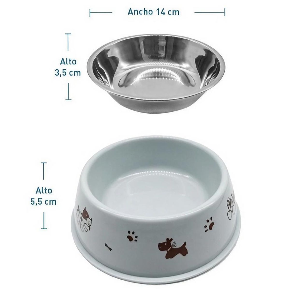 GENERICO - Plato Comedero Acero Inoxidable Perro Gato 14cm Rosado…