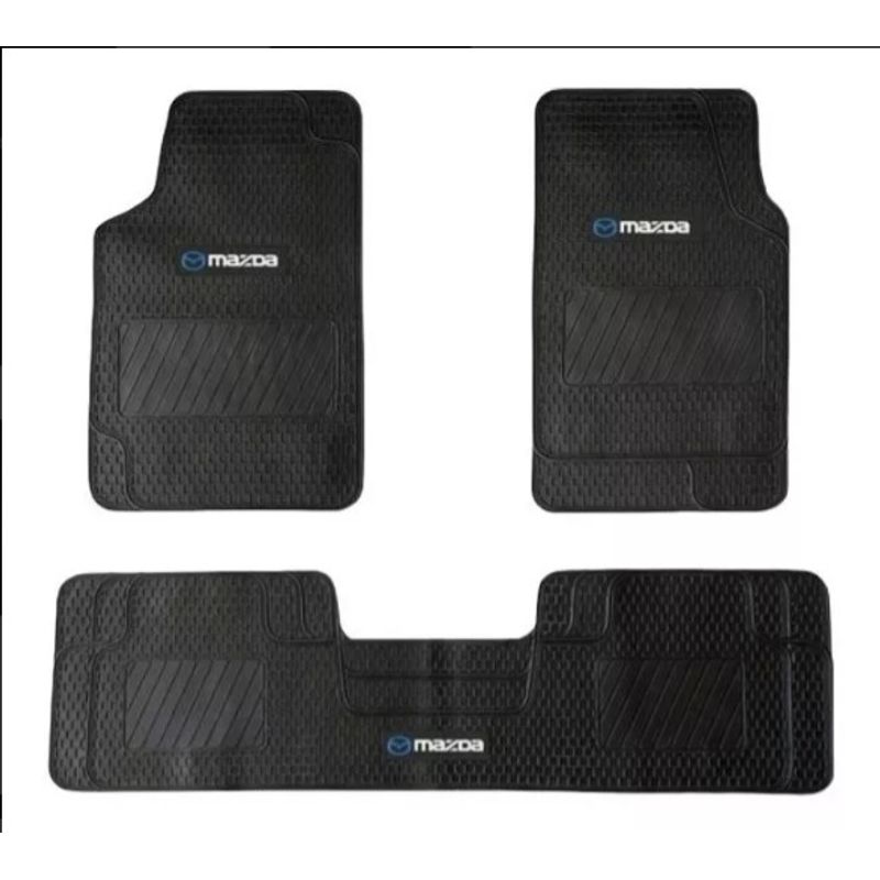 GENERICO - PISOS DE GOMA 3 PIEZAS PARA AUTOMOVIL Y CAMIONETA MAZDA