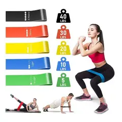 GENERICO - Bandas Elásticas Fitness De Resistencia Ejercicio Set