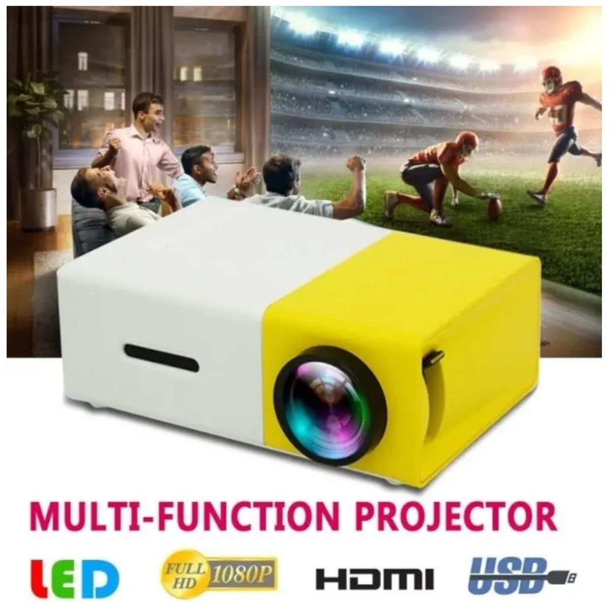 GENERICO - Proyector de Imagen Portátil Con Control Remoto HD
