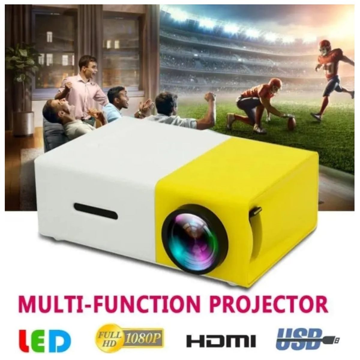 GENERICO - Proyector de Imagen Portátil Con Control Remoto HD