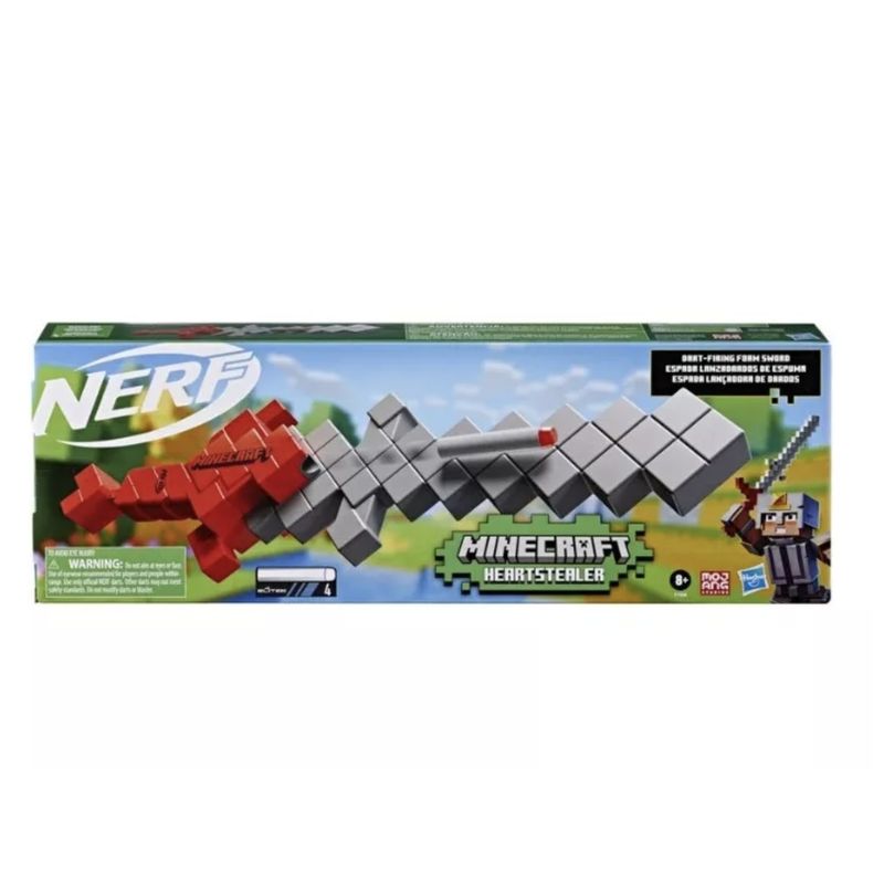 NERF - Espada Nerf Minecraft Lanzadardos Heartstealer