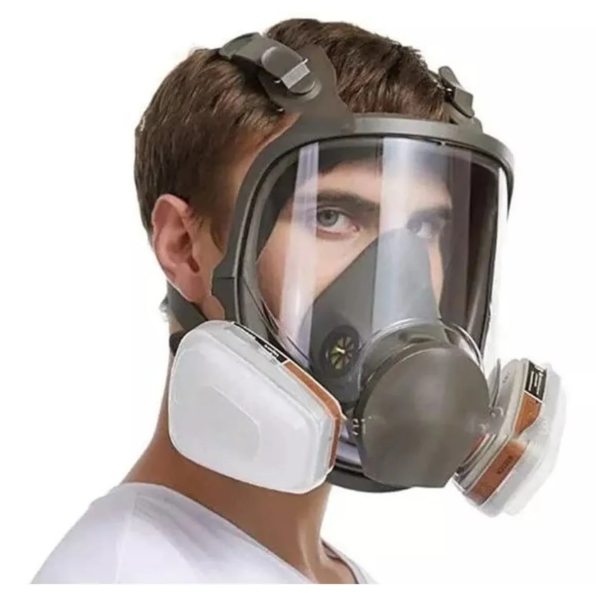 KUANGYE - Mascara Gas Full Face 6800 + Filtros (respiración Antigas)