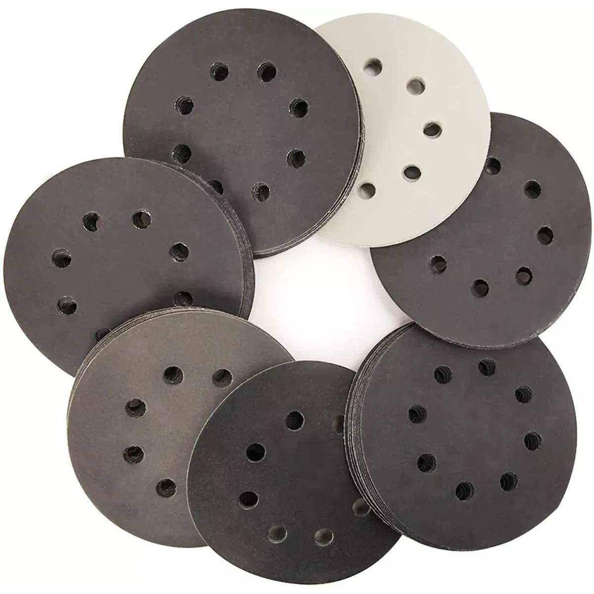 KUANGYE - Pulido Focos 14 Lijas Al Agua 400-3000 Orbital 5 Pulgadas