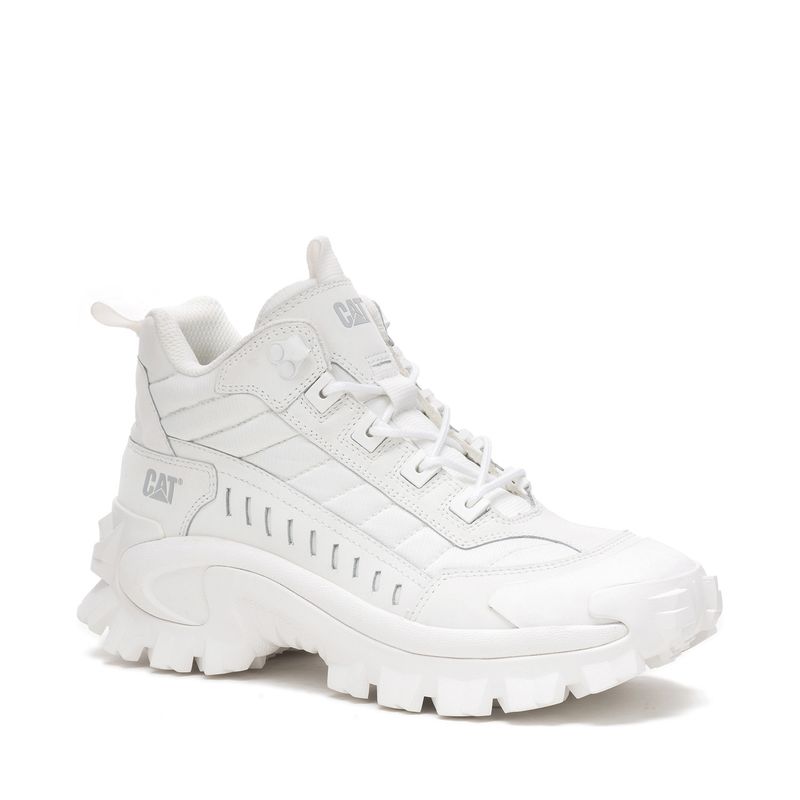 CAT - Zapatilla Cuero Unisex Intruder Mid Blanco CAT