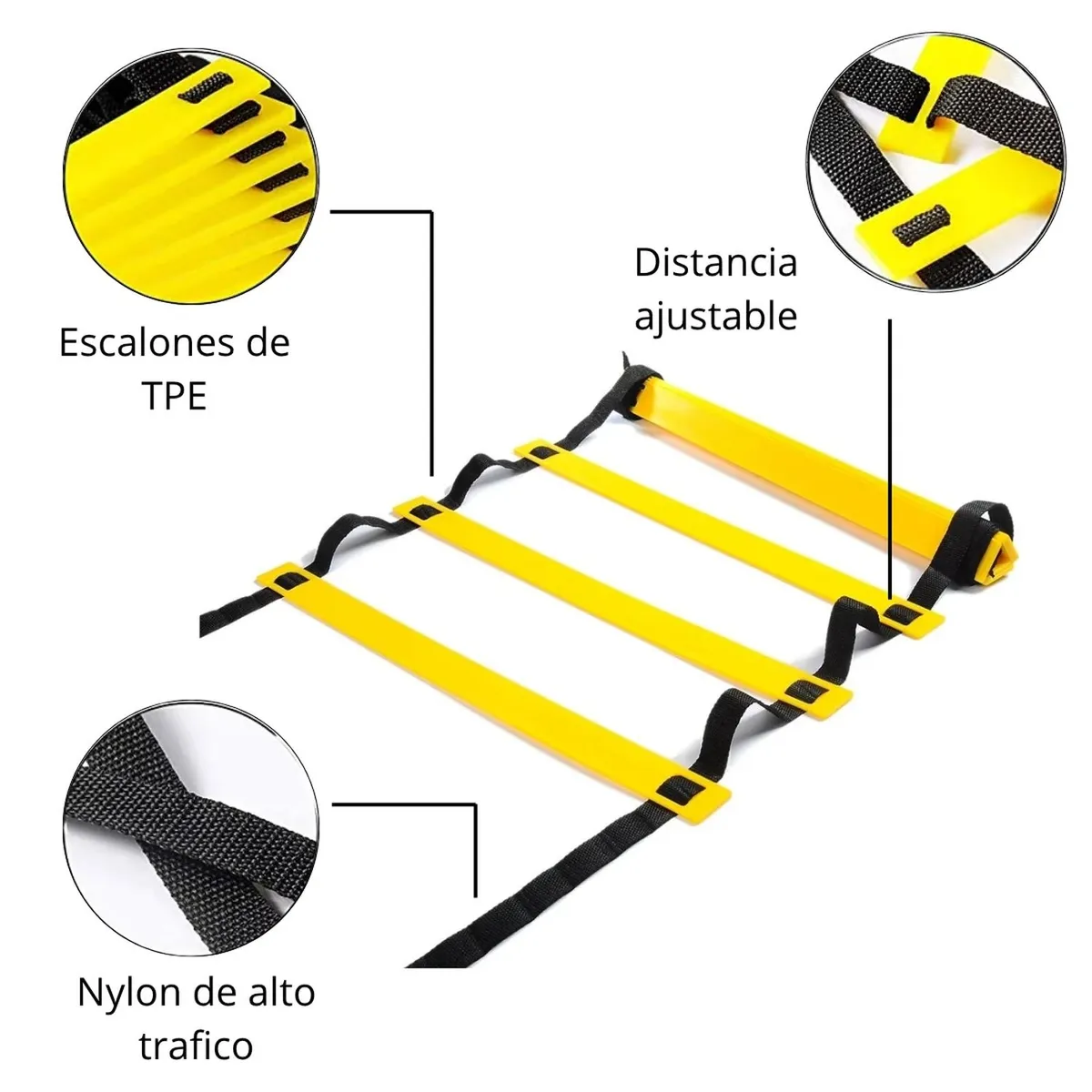 AUCKLAND OUTDOOR - Escalera Entrenamiento. 6M Y 8 Esc. Agilidad Y Coordinacion