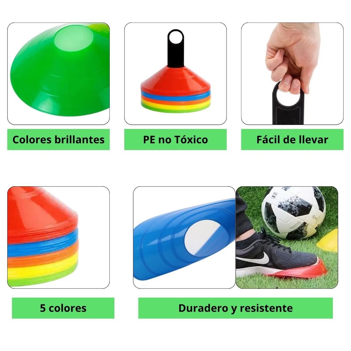 AUCKLAND OUTDOOR - Pack Escalera Coordinacion 6M 8 Esc. + 50 Conos Lenteja