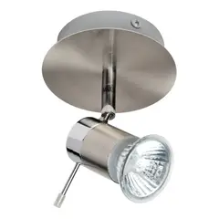 BP - Foco Sobrepuesto Wanne Ip44 Níquel Mate Gu10