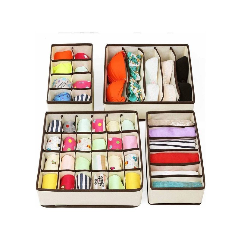U BUY - Organizador De Ropa Interior Para Armarios Set De 4