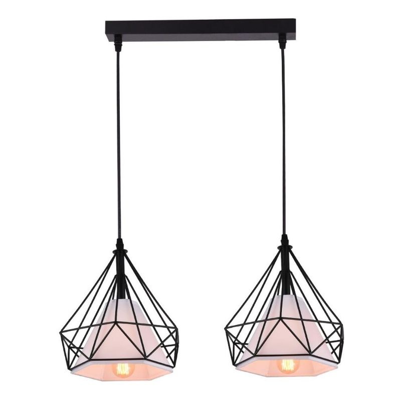 BP - Lámpara Colgante Stavros 2 Luces Negro BYP