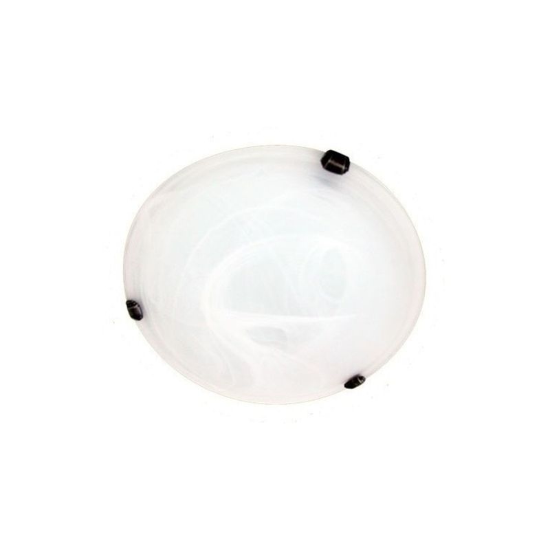 BP - Plafón Duna 2 Luces Vidrio Blanco BP