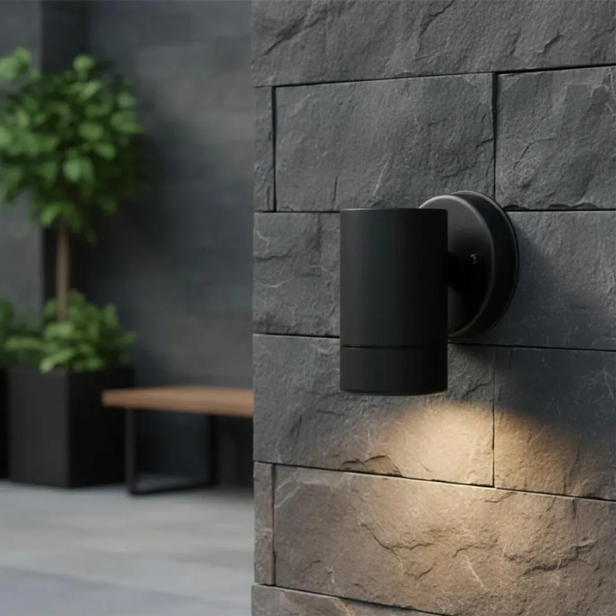 Aplique Muro Cil Plástico Ip44 Negro Gu10 BP, marca BP - Foto 2