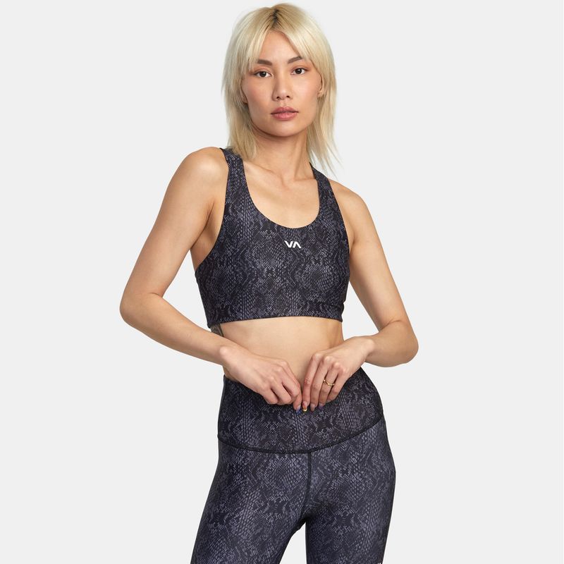 RVCA - Peto Deportivo Mujer Essential Bra J Tops Gris RVCA