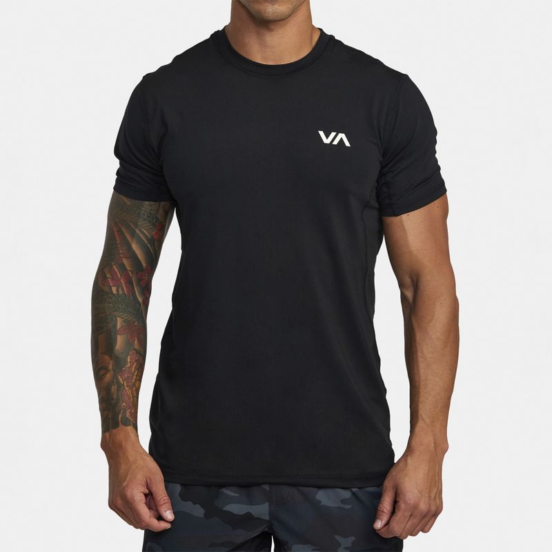 RVCA - Polera Hombre Sport Vent Ss M Kttp Negro RVCA