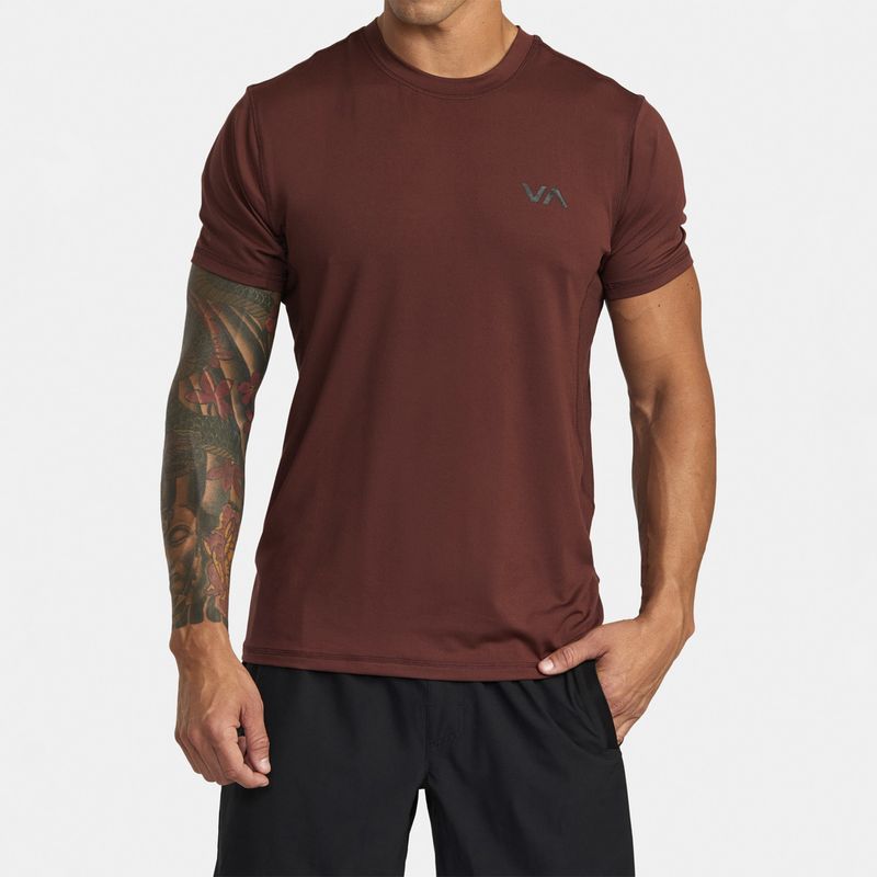 RVCA - Polera Hombre Sport Vent Ss M Kttp Terracota RVCA