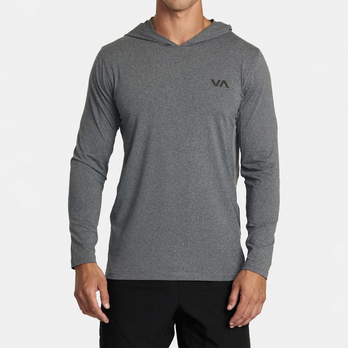 RVCA - Polera Hombre Sport Vent Hood M Kt Gris RVCA