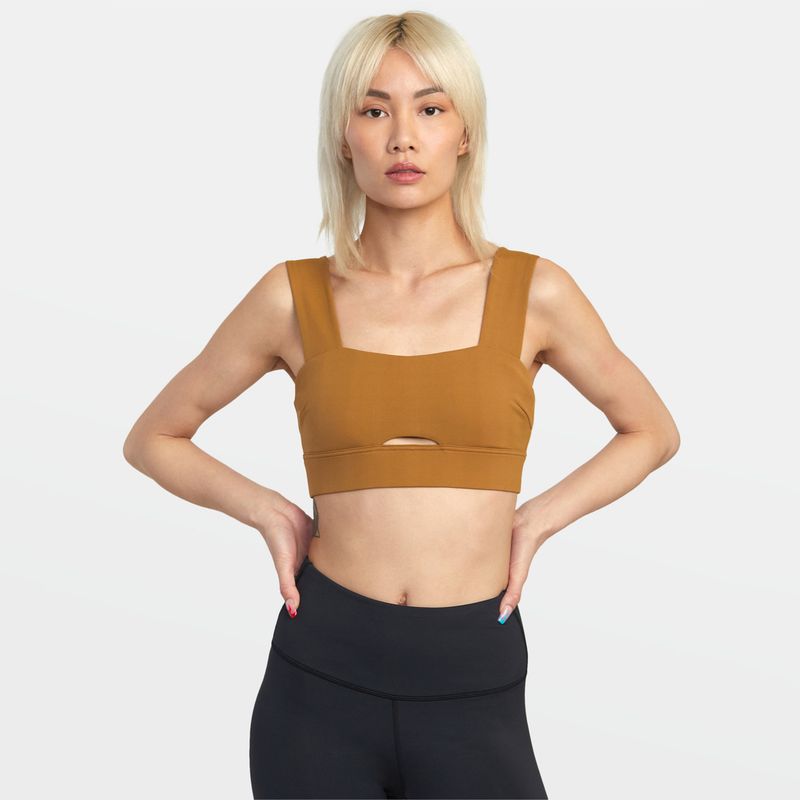 RVCA - Peto Deportivo Mujer Wide Strap J Tops Mostaza RVCA