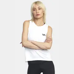 RVCA - Polera Sin Mangas Mujer Va Muscle J Kttp Blanco