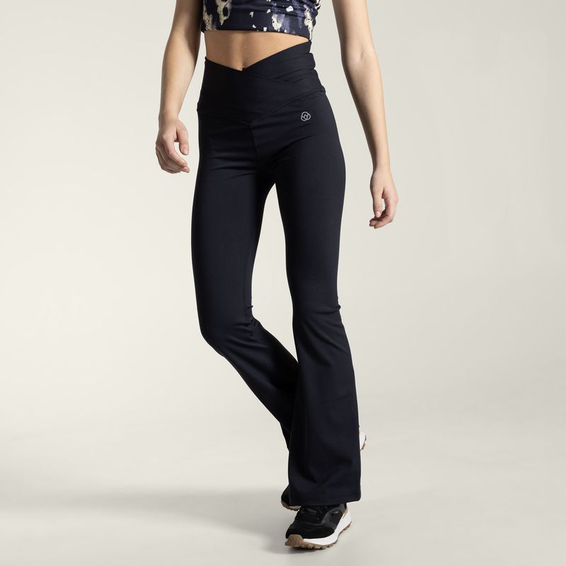 BSOUL - Calza tiro alto Mujer Hr Flared Legging Negra BSOUL