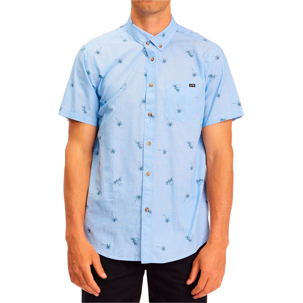 BILLABONG - Camisa M/C Hombre Sundays Mini Celeste BILLABONG