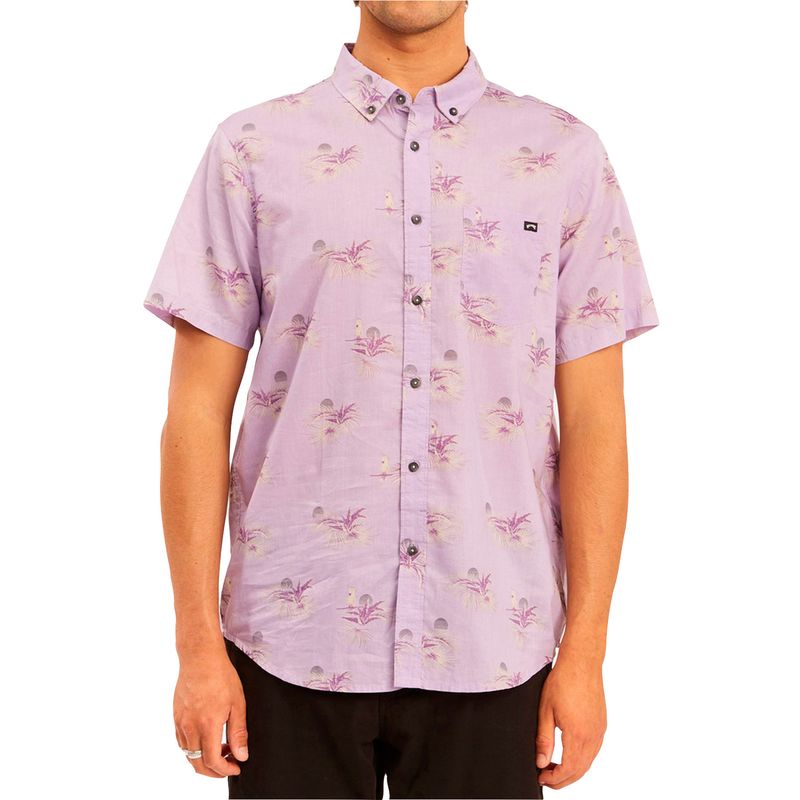 BILLABONG - Camisa M/C Hombre Sundays Mini Ss Lila BILLABONG_.